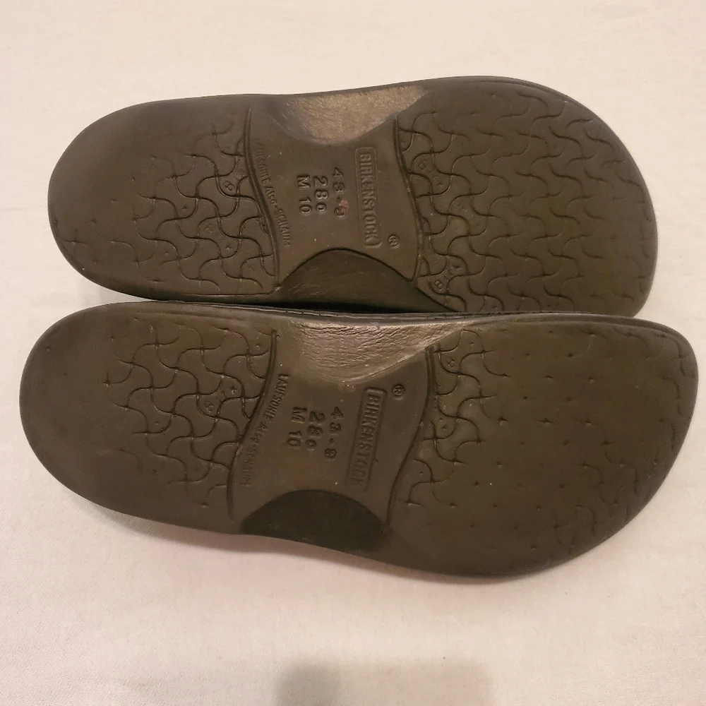 BIRKENSTOCK Vintage Footprint Memphis Black Leather Oxford‎ Derby Shoes Men's 10